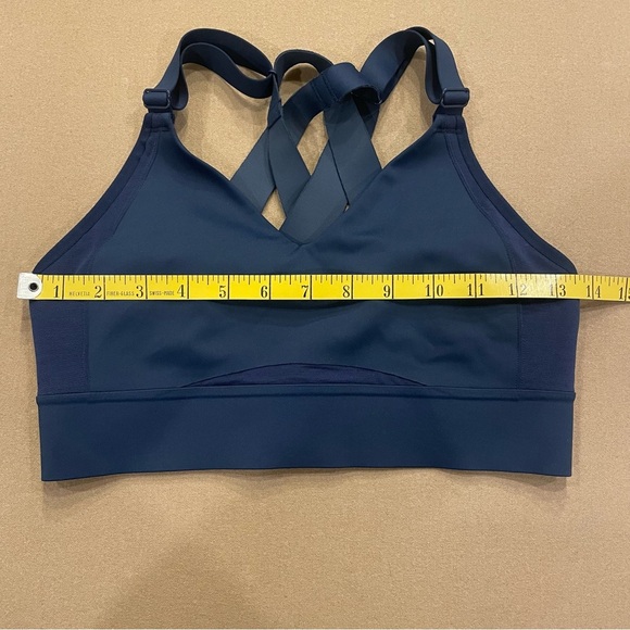 Brooks Drive Interlace Run Bra Navy Blue Size 32C/D - Picture 8 of 9